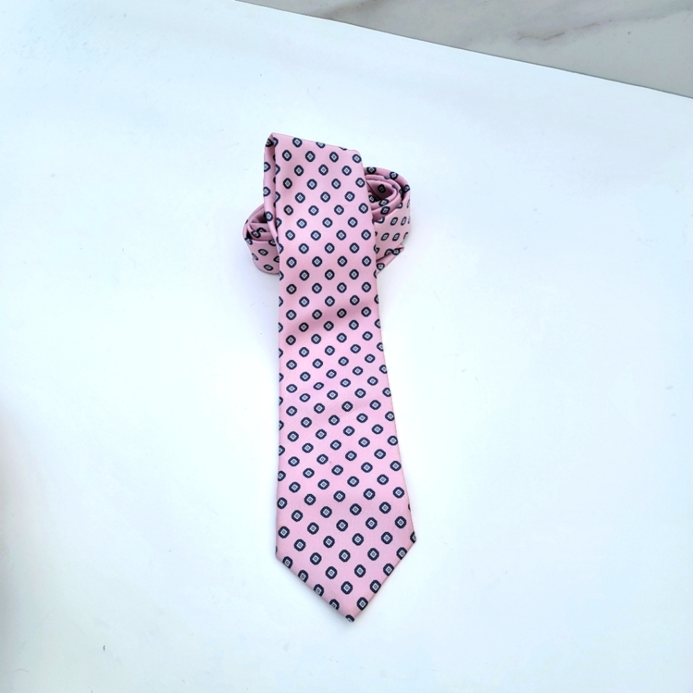 LILLY DACHE | Men's Tie Pink with pattern
